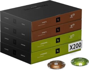 71IxkPRBayL._AC_SL1500_.jpg Nespresso Professionnel - Bundle 200 Capsules cafés - Classic ESPRESSO : 2 boîtes x50 Forte / 2 boîtes x50 Leggero - Adapté aux professionnels
