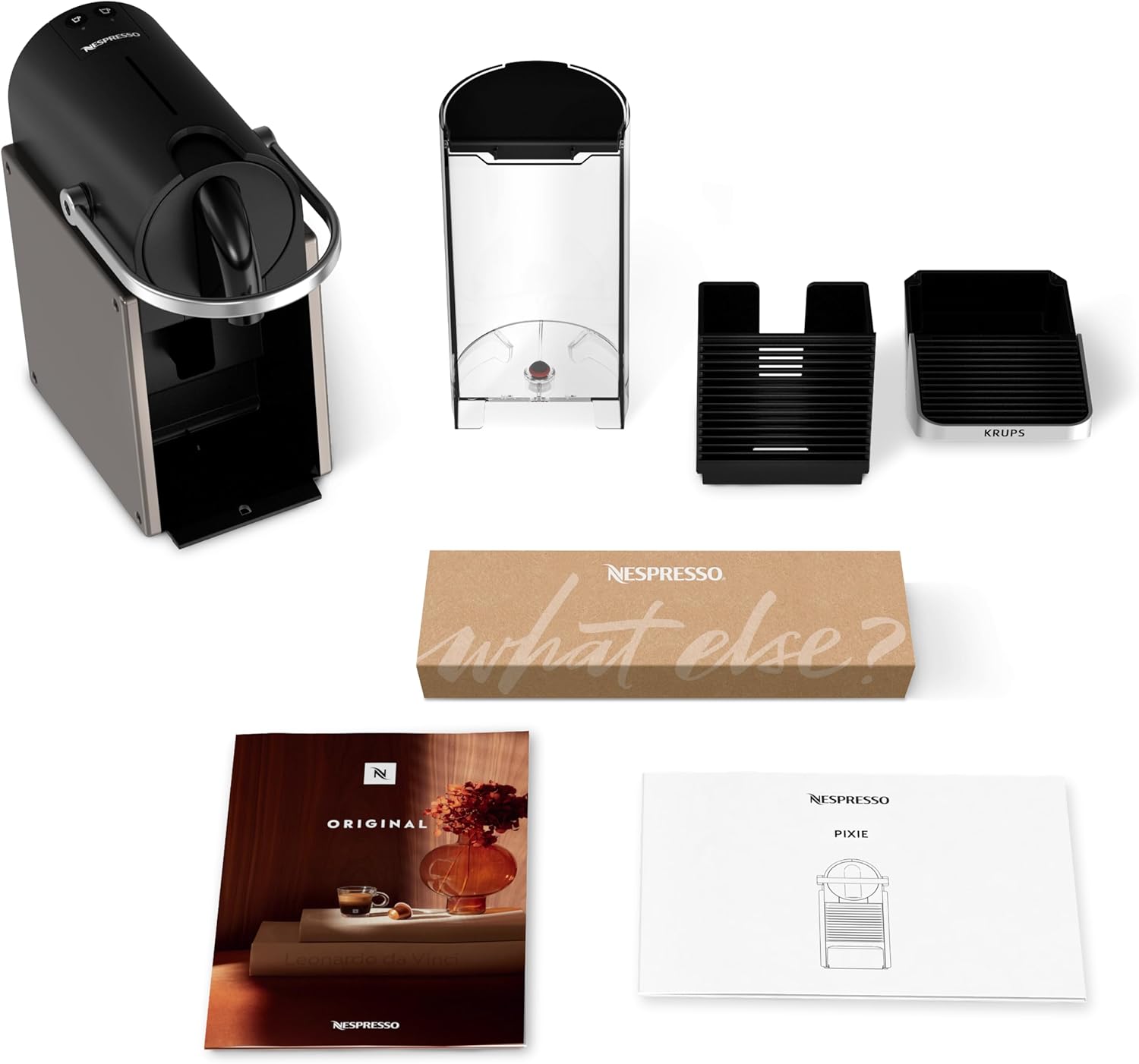 Nespresso Krups Machine à Café Pixie Titane, 19 Bars + Kit de Bienvenue, Design Compact, Expresso et Lungo, Arrêt Automatique, YY5290FD - Image 2