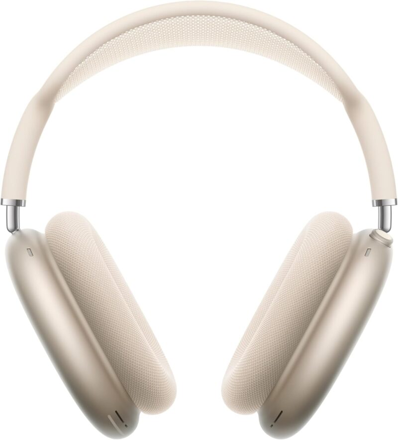 Apple AirPods Max 2, Casque Circum-auriculaire sans Fil, Réduction Active du Bruit, Audio adaptatif, Audio Spatial personnalisé, Traduction en Direct, Casque Bluetooth - Lumière stellaire