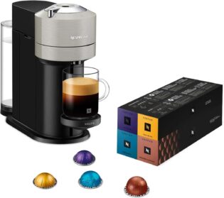 71awmpk7gKL._AC_SL1500_.jpg Nespresso Krups Machine à Café Vertuo Next Gris Claire+52 capsules offertes, Capsules café Vertuo seulement, Technologie Centrifusion, 5 Tailles de Tasses, Design Moderne, Arrêt Automatique, YY5902FD