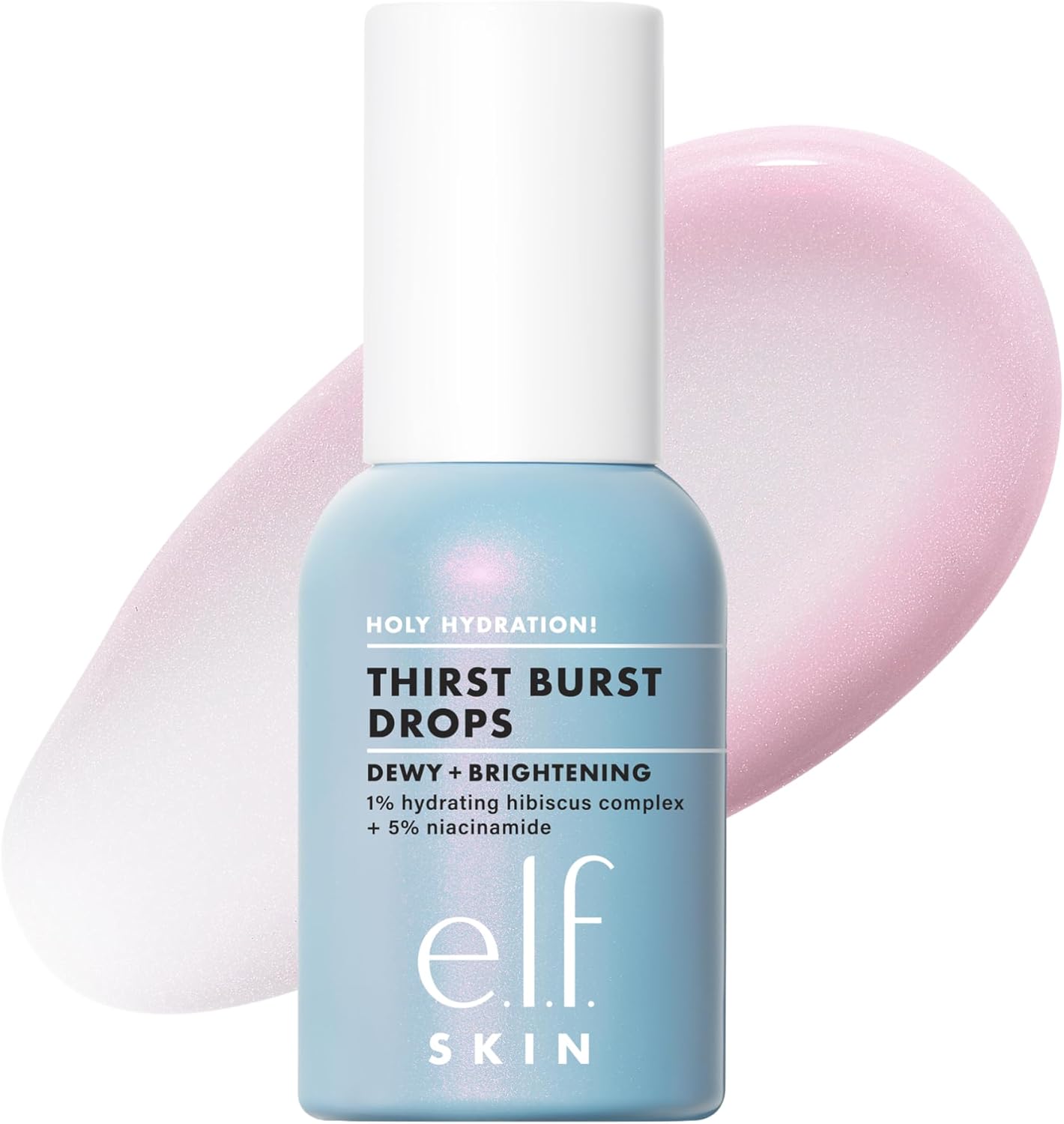 e.l.f. SKIN Holy Hydration! Thirst Burst Drops, Serum For A Radiant Complexion Instantly & Over Time, Made With Hyaluronic Acid, Vegan & Cruelty-Free