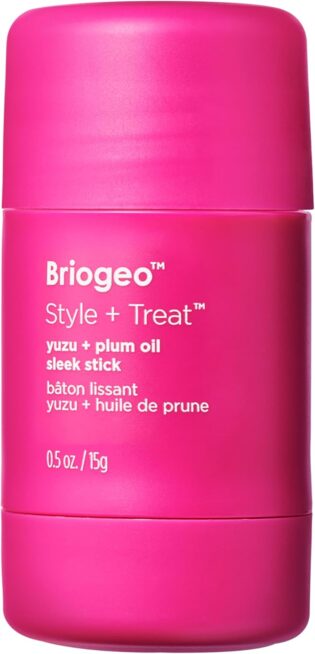 Briogeo Style + Treat Yuzu + Plum Oil Bâton élégant de coiffure, cire végétalienne, non gras, 15 g
