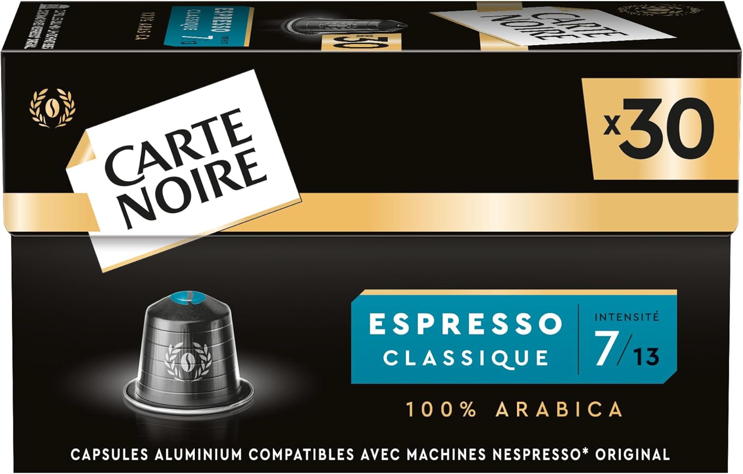 CARTE NOIRE - Assortiment Capsules Café Compatibles Nespresso® - N°6 Lungo, N°7 Classique, N°9 Intense - Café Arabica - Lot de 3 x 30 Capsules Aluminium - Fabriqué en France - Image 2