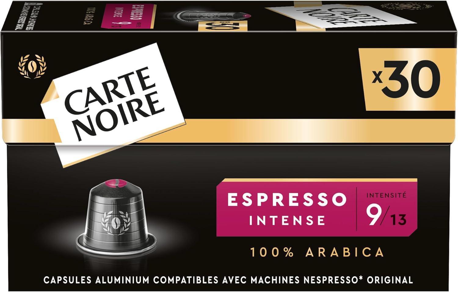 CARTE NOIRE - Assortiment Capsules Café Compatibles Nespresso® - N°6 Lungo, N°7 Classique, N°9 Intense - Café Arabica - Lot de 3 x 30 Capsules Aluminium - Fabriqué en France - Image 3