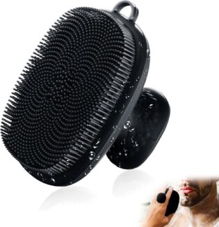 71xvg94UrhL._AC_SL1500_.jpg Face Scrubber, Silicone Face Scrubber for Men Facial Cleansing Brush Silicone Face Wash Brush Manual Waterproof Cleansing Skin Care Face Brushes for Exfoliating- Black