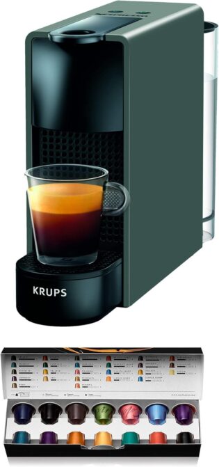 71yti0tii-L._AC_SL1500_.jpg Nespresso Mini-machine à café à capsules Krups XN110BRD Essenza | 0,6 L | 19 bars | mode économie d'énergie | gris | classe énergétique A
