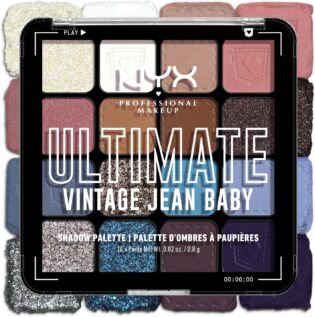 NYX Professional Makeup Palette Fards Paupières 16 Couleurs Vintage Jean