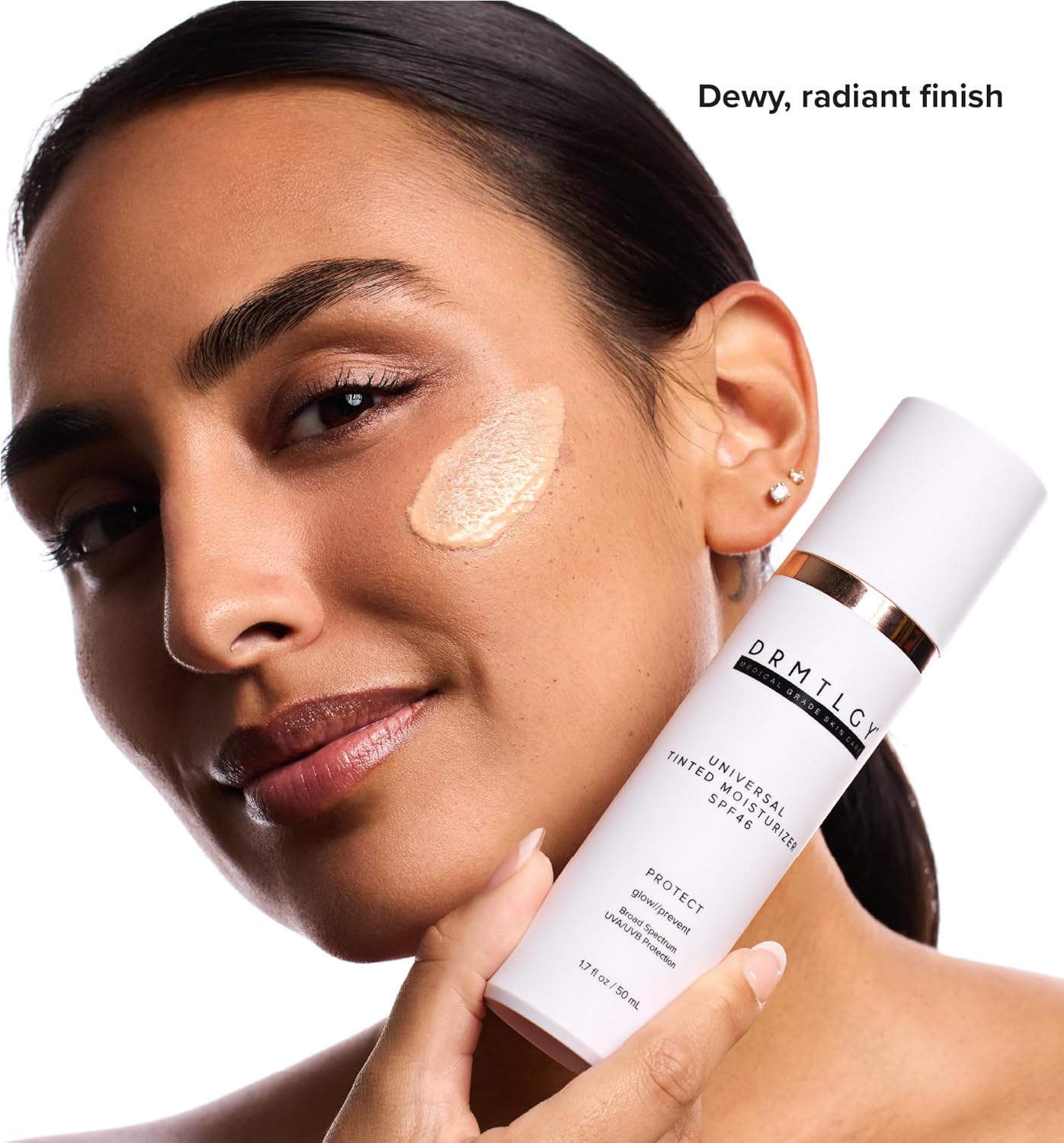 DRMTLGY Universal Tinted Moisturizer SPF 46 – Hydrating Dewy Tinted Sunscreen for Face with Zinc Oxide & Octinoxate – Niacinamide & Hyaluronic Acid – Broad Spectrum Lightweight Daily SPF, 1.7 oz - Image 3
