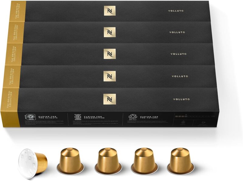 Nespresso Lot de 50 capsules de café Volluto Espresso