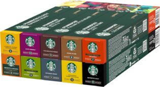 81JlGJVNdcL._AC_SL1500_.jpg STARBUCKS Pack Découverte Variété by Nespresso, Capsules de Café tous types de torréfaction 10 x 10 (100 Capsules) - Exclusivité Amazon
