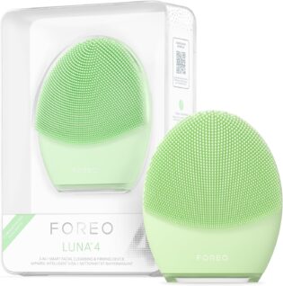FOREO LUNA 4 Brosse nettoyante visage - Masseur visage raffermissant - Brosse anti-âge visage - Améliore l'absorption des produits de soins de la peau - Soin du visage simple - Peau Mixte