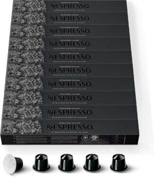 81OhD1GZYKS._AC_SL1500_.jpg Nespresso Original – Bundle 100 Capsules de Café Ristretto – Intensité 10 – Pour Ristretto & Espresso – (10 étuis de 10)