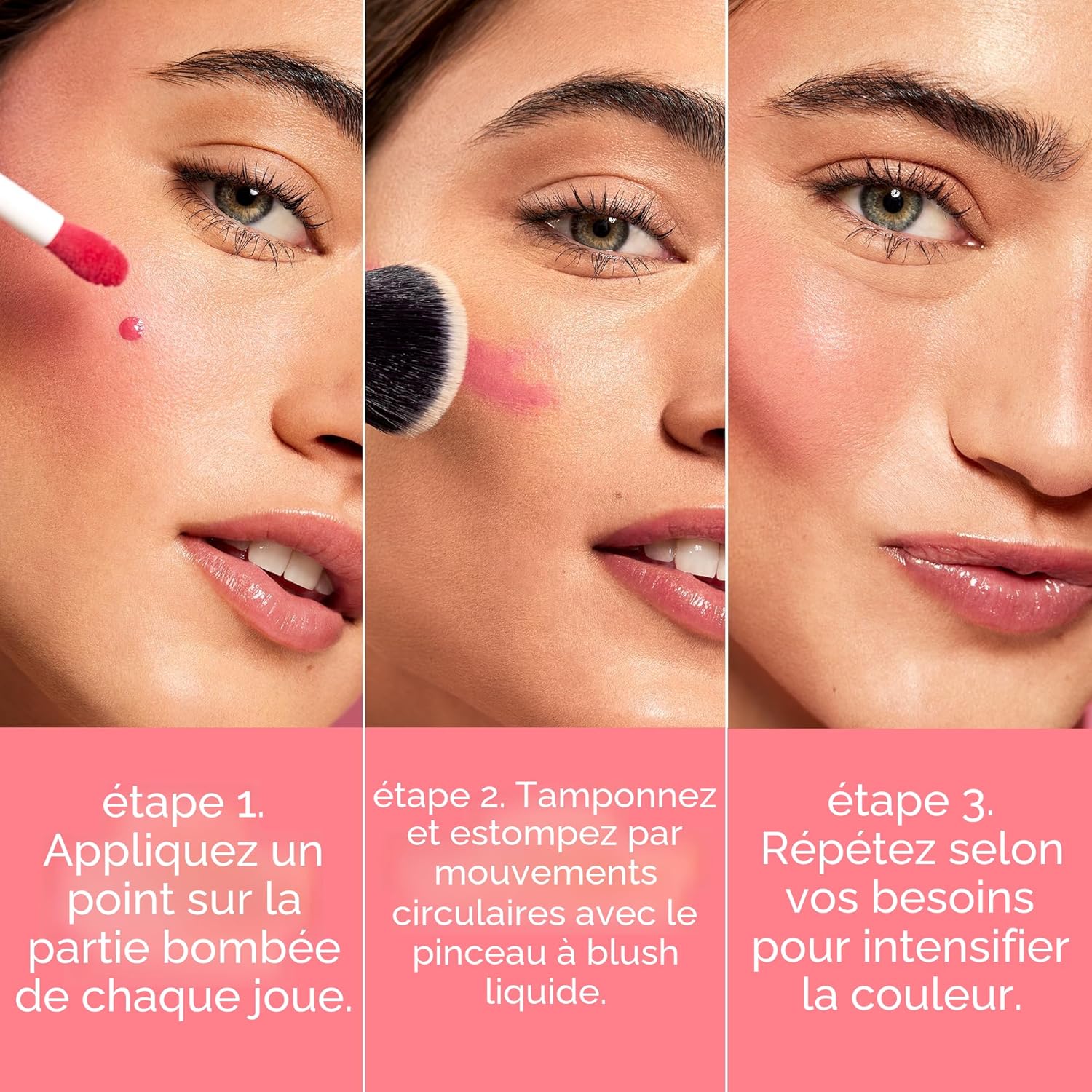 e.l.f. Pinceau à blush liquide camouflage, pinceau biseauté idéal pour appliquer et mélanger les couleurs sur les joues, poils doux, denses, végétalien et sans cruauté envers les animaux - Image 4