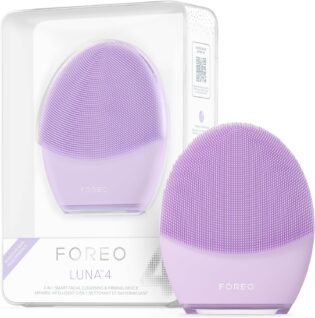 FOREO Luna 4 Brosse nettoyante pour le visage - Masseur raffermissant pour le visage - Soin anti-âge - Améliore l'absorption - Outils simples de soins de la peau - Peau sensible