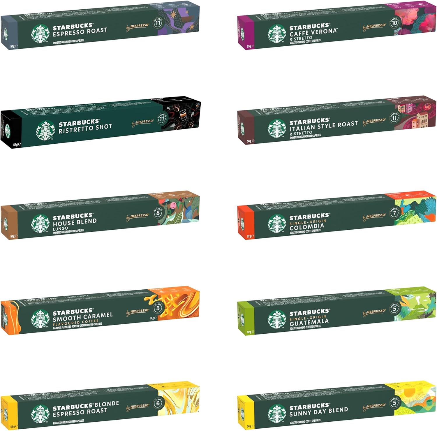 STARBUCKS Pack Découverte Variété by Nespresso, Capsules de Café tous types de torréfaction 10 x 10 (100 Capsules) - Exclusivité Amazon - Image 2