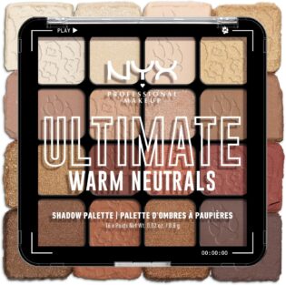 NYX Professional Makeup Palette de Fards à Paupières Ultimate Shadow, 16 couleurs, Finition Intense et Longue Durée, Formule Vegan Sans Ingrédients d'Origine Animale ou Dérivé, Warm Neutrals