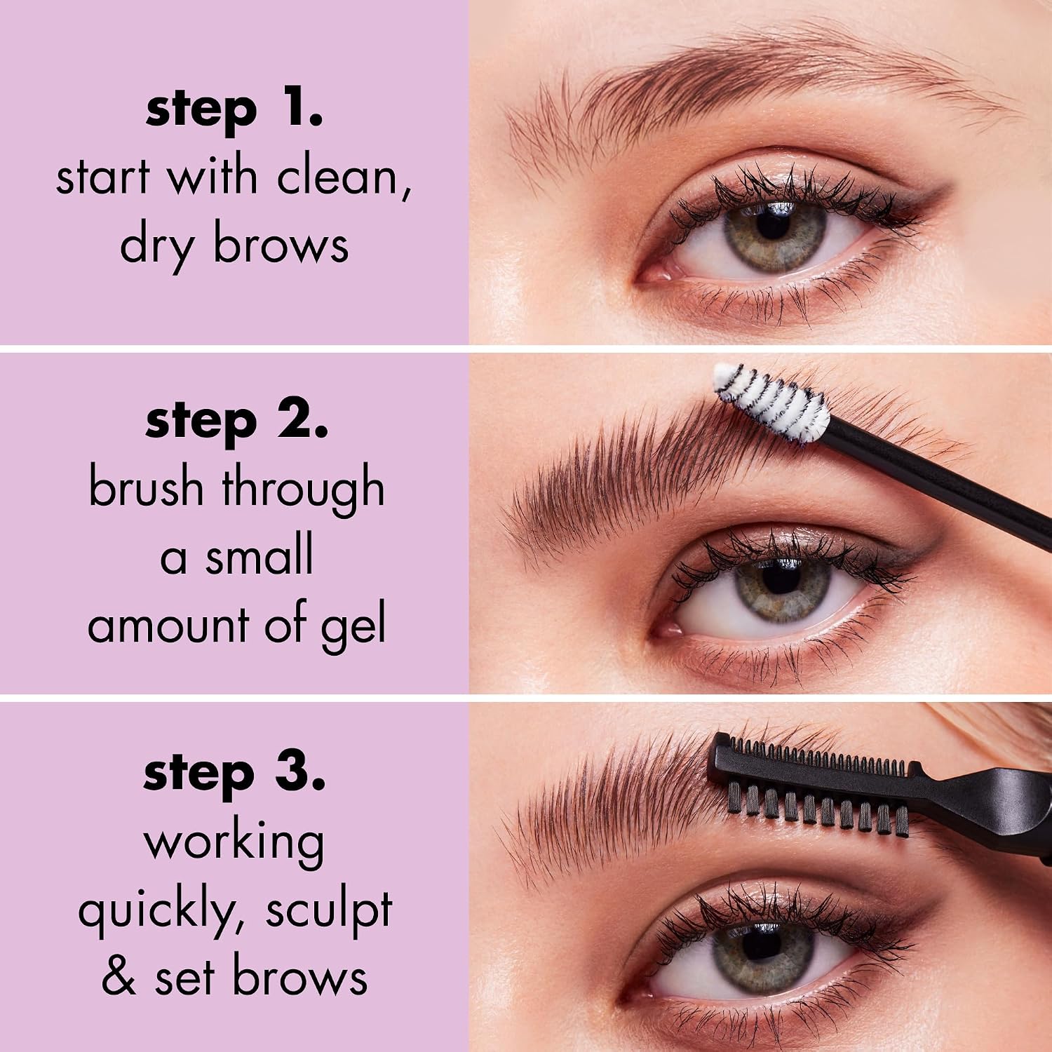 e.l.f. Brow Gel de stratification - Tenue forte - Transparent - Séchage et imperméable - Pour sourcils laminés, peignes et façonnent les sourcils - Végétalien et sans cruauté envers les animaux - Image 4