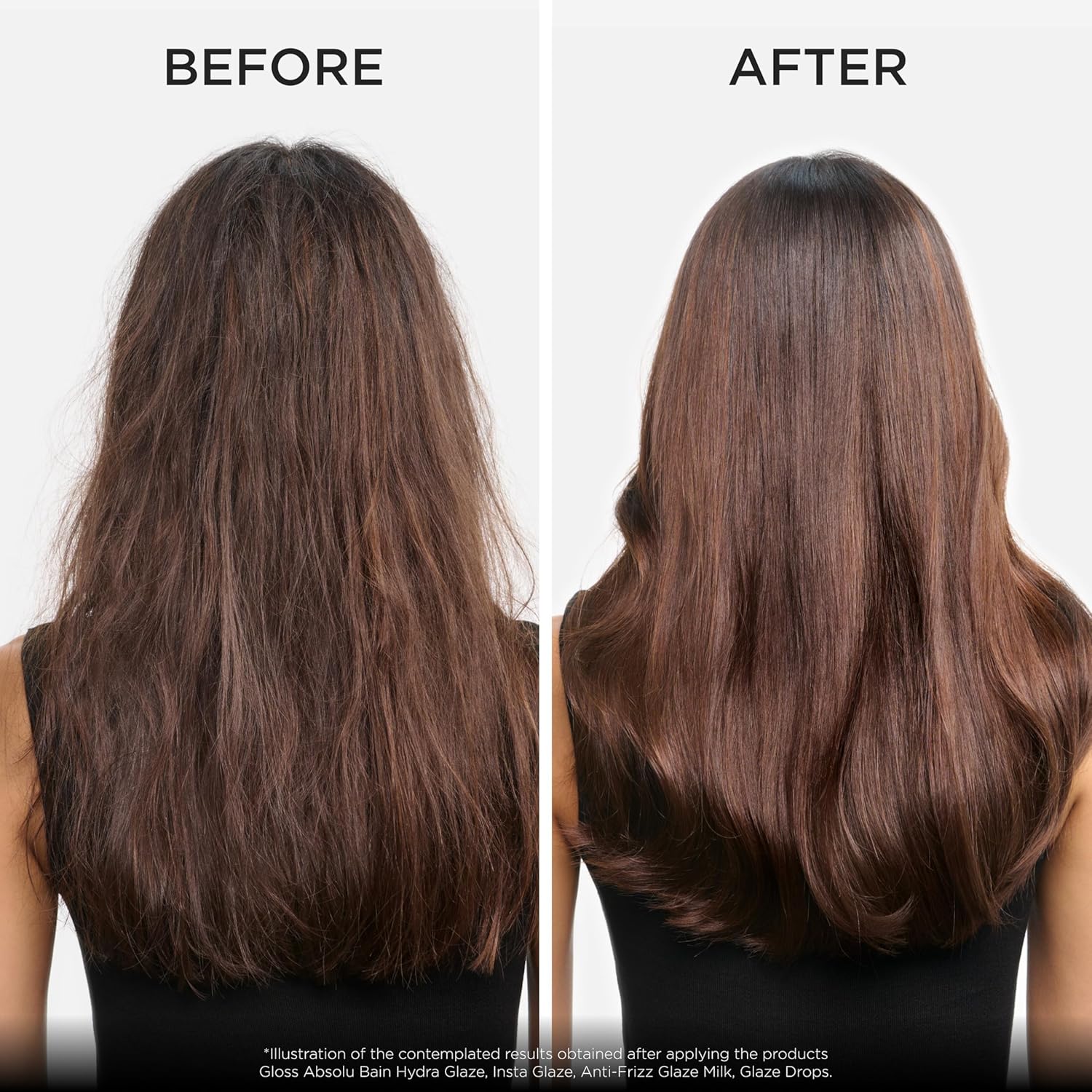 Kerastase Gloss Absolu Anti-Frizz Glaze Milk - Instantly Detangles, Hydrates & Smooths, Eases Blow-Dry, Absorbs Frizz & Fly-Aways, Protects from Heat & Humidity, For Long Hair - Image 3