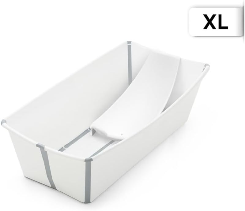 Stokke Flexi Bath X-Large, Blanc - Spacieuse Baignoire bébé pliable - Légère & facile à ranger - Pratique à utiliser à la maison ou en voyage - Idéale pour les enfants de 0 à 6 ans - Image 3
