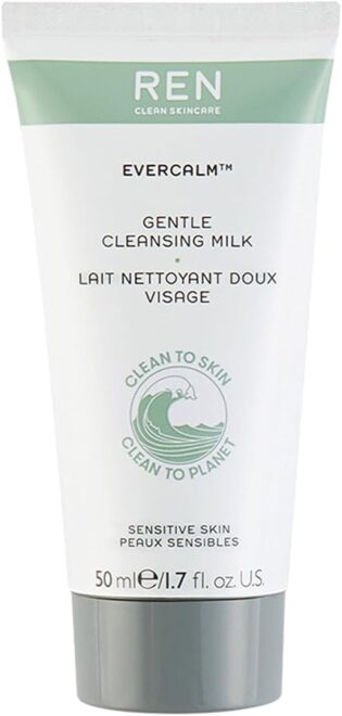 REN Clean Skincare Evercalm™ Lait nettoyant doux, format voyage 50 ml