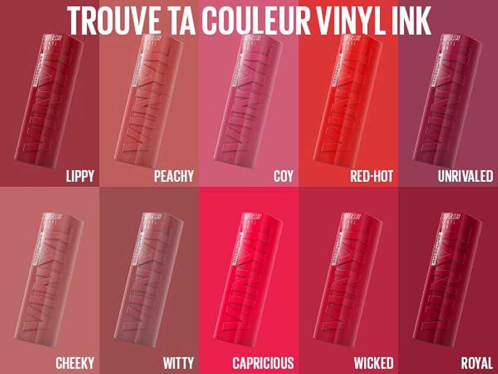 Maybelline New York - Rouge à Lèvres Liquide - Effet Vinyl Brillant - Longue Tenue - SuperStay Vinyl Ink - Teinte : Cheeky (35) - Image 6
