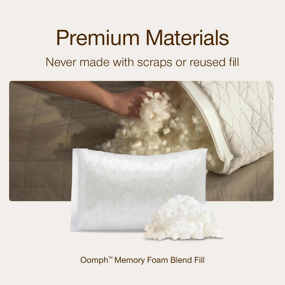 Coop Home Goods - Mousse à mémoire de forme à coupe croisée – Remplissage d'oreiller de densité moyenne de 0,9 kg – Recharge pour personnaliser votre oreiller réglable de qualité supérieure – Certifié - Image 3