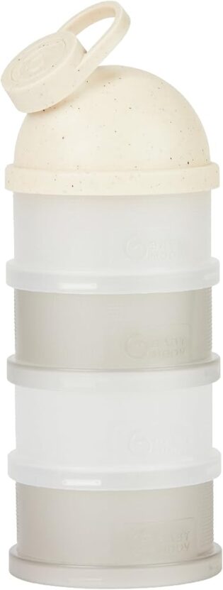 51ITJfK1NaL._AC_SL1000_.jpg Babymoov Boites de Lait en Poudre Babydoses - Bec Verseur Ergonomique - 4 compartiments Empilables - Hermétiques - Fabriquées en France - Grande Contenance, Beige