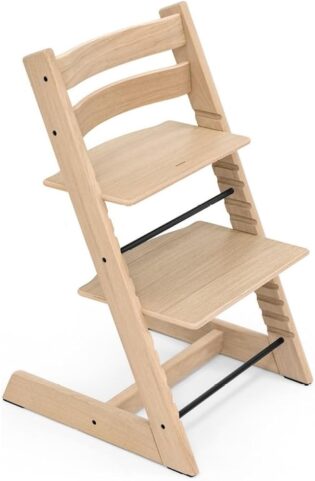 Chaise Tripp Trapp Stokke, Chêne Naturel- Chaise évolutive et réglable, adaptable de la naissance à l’âge adulte - Pratique, confortable et ergonomique - Design classique