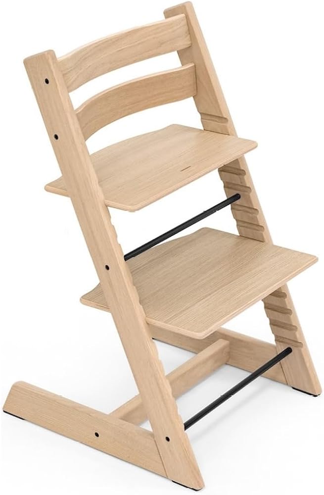 Chaise Tripp Trapp Stokke, Chêne Naturel- Chaise évolutive et réglable, adaptable de la naissance à l’âge adulte - Pratique, confortable et ergonomique - Design classique