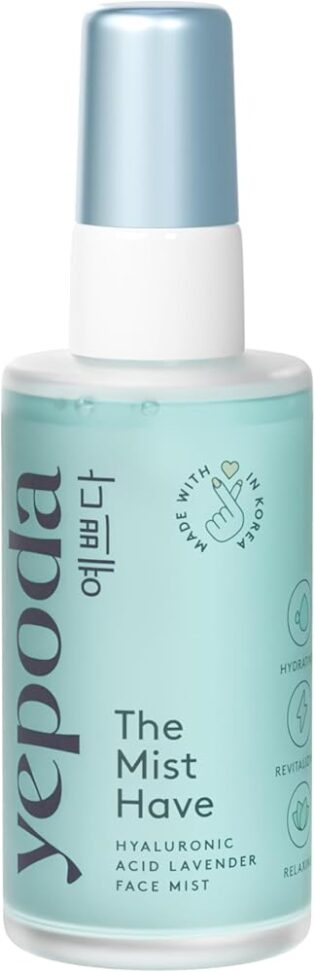 Yepoda The Mist Have, Brume tonique hydratante pour le visage, Hydrate en profondeur et revitalise la peau, Brume tonique K-Beauty végane pour tous les types de peau, 50 ml