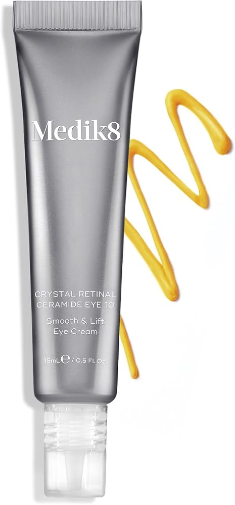 Medik8 Crystal Retinal Ceramide 10 Crème pour les Yeux - Anti Âge & Anti Rides - 0.10% de Concentré de Rétinal - 11x plus Rapide que le Rétinol - Pour les Nouveaux Utilisateurs de Vitamine A - 15ml