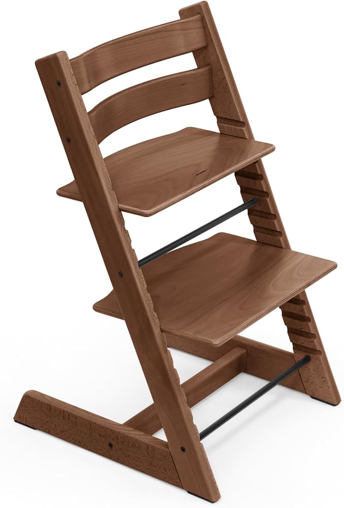 Chaise Tripp Trapp Stokke, Warm Brown - Chaise évolutive et réglable, adaptable de la naissance à l’âge adulte - Pratique, confortable et ergonomique