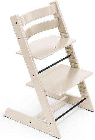 Chaise Tripp Trapp Stokke, Vanilla White - Chaise évolutive et réglable, adaptable de la naissance à l’âge adulte - Pratique, confortable et ergonomique