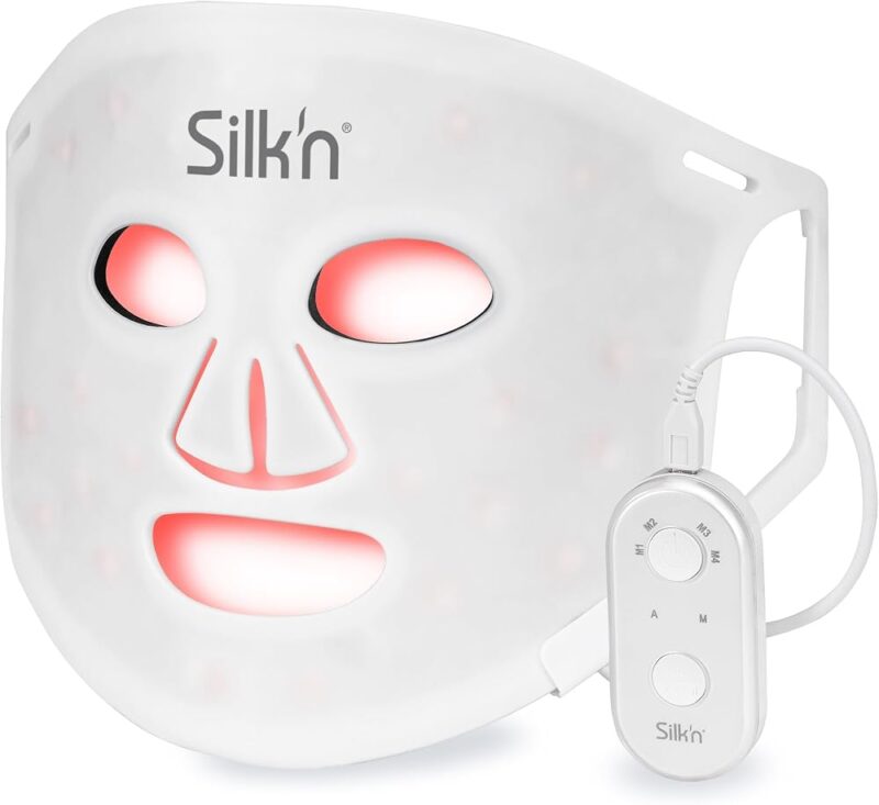 Silk'n Masque Visage LED - LED Face Mask 100 - Masques pour le visage avec Lumière Rouge Anti-Âge - Sans fil, 100 LED