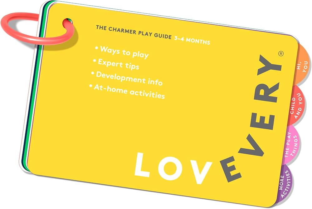 LOVEVERY, The Charmer Kit de jeu + livre bonus (français non garanti) pour développer le temps du ventre et la force motrice, essentiels pour nouveau-né et meilleur cadeau pour bébé de 3 à 4 mois et - Image 8