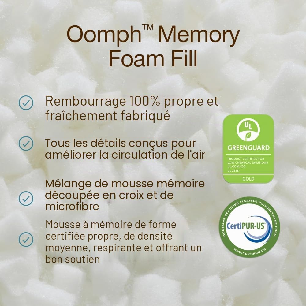 Coop Home Goods - Mousse à mémoire de forme à coupe croisée – Remplissage d'oreiller de densité moyenne de 0,9 kg – Recharge pour personnaliser votre oreiller réglable de qualité supérieure – Certifié - Image 2