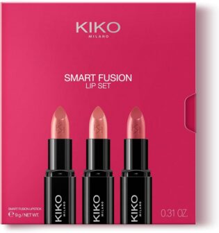 61X32fXbWBL._AC_SL1000_.jpg KIKO Milano Smart Fusion Lip Set - Teinte 03 | Coffret Lèvres | 3 Teintes | Crémeux Nourrissant | Fini Lumineux