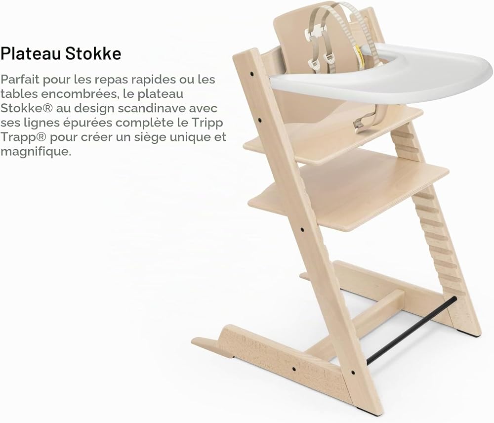 Stokke Plateau blanc – Compatible avec l'ensemble Tripp Trapp Baby – Pratique à utiliser et à nettoyer – Fabriqué en plastique sans BPA – Convient aux tout-petits de 6 à 36 mois - Image 3