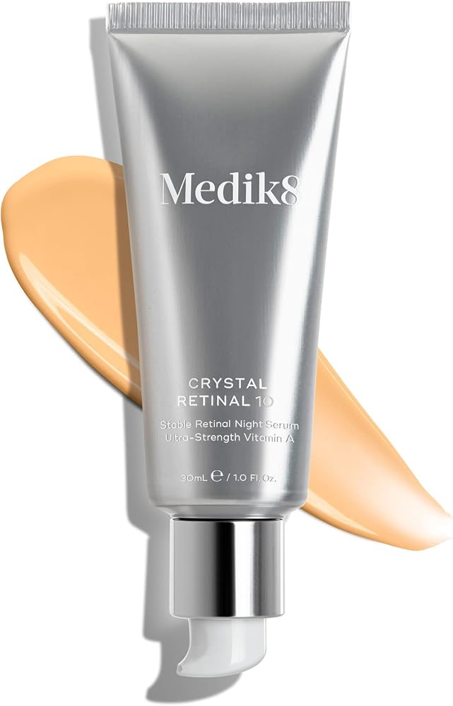 Medik8 Crystal Retinal 10 - Sérum de Nuit Anti-Âge au Rétinal - 0,1% de Concentré de Rétinal - 11x plus Rapide que le Rétinol - Pour les Nouveaux Utilisateurs de Vitamine A - 30ml
