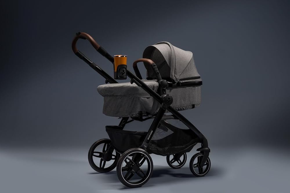 Maxi Cosi Zelia Select Trio, Poussette 3 en 1 Avec Siège auto, 0-4 ans (0-22 kg), Pliage D'une Seule Main, Poussette Trio Compacte et Réversible, Avec Siège auto Bébé CabrioFix S i-Size, Gris - Image 15