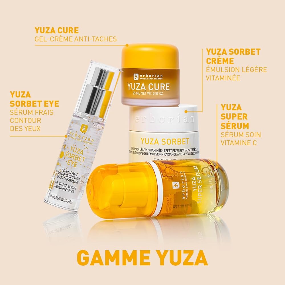 Erborian Yuza Cure, Gel Crème Anti-Taches, 25 ml | Cosmétique coréen, extrait de yuzu, atténue les marques pigmentaires, renforce la peau, teint homogène - Image 6