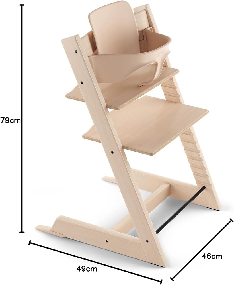 Stokke Chaise haute Tripp Trapp Baby Set, Naturel - Chaise évolutive et réglable, adaptable de la naissance à l’âge adulte - Pratique, confortable et ergonomique - Design classique 6.47 kg 1.0 Pack - Image 2