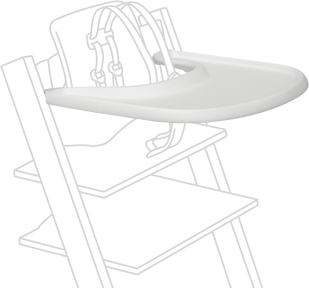 Stokke Plateau blanc – Compatible avec l'ensemble Tripp Trapp Baby – Pratique à utiliser et à nettoyer – Fabriqué en plastique sans BPA – Convient aux tout-petits de 6 à 36 mois