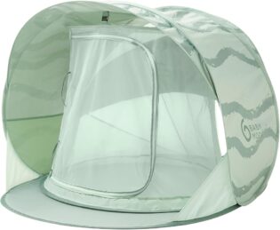 61s3MZRH3RL._AC_SL1000_.jpg Babymoov Tente Anti-UV Bébé Rafraichissante Moov & Protect - Haute protection Anti-UV UPF 50+ - Système Pop Up - Grande Tente de plage - Moustiquaire à Maille Fine, Green Lagoon
