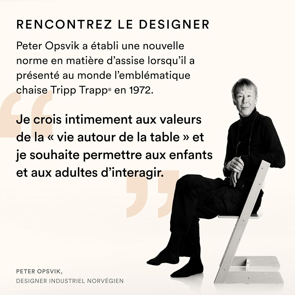Stokke Chaise haute Tripp Trapp Baby Set, Naturel - Chaise évolutive et réglable, adaptable de la naissance à l’âge adulte - Pratique, confortable et ergonomique - Design classique 6.47 kg 1.0 Pack - Image 7