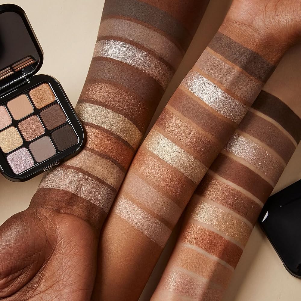 KIKO Milano Glamour Multi Finish Eyeshadow Palette 01 | Palette With 9 Eyeshadows In Different Finishes - Image 4