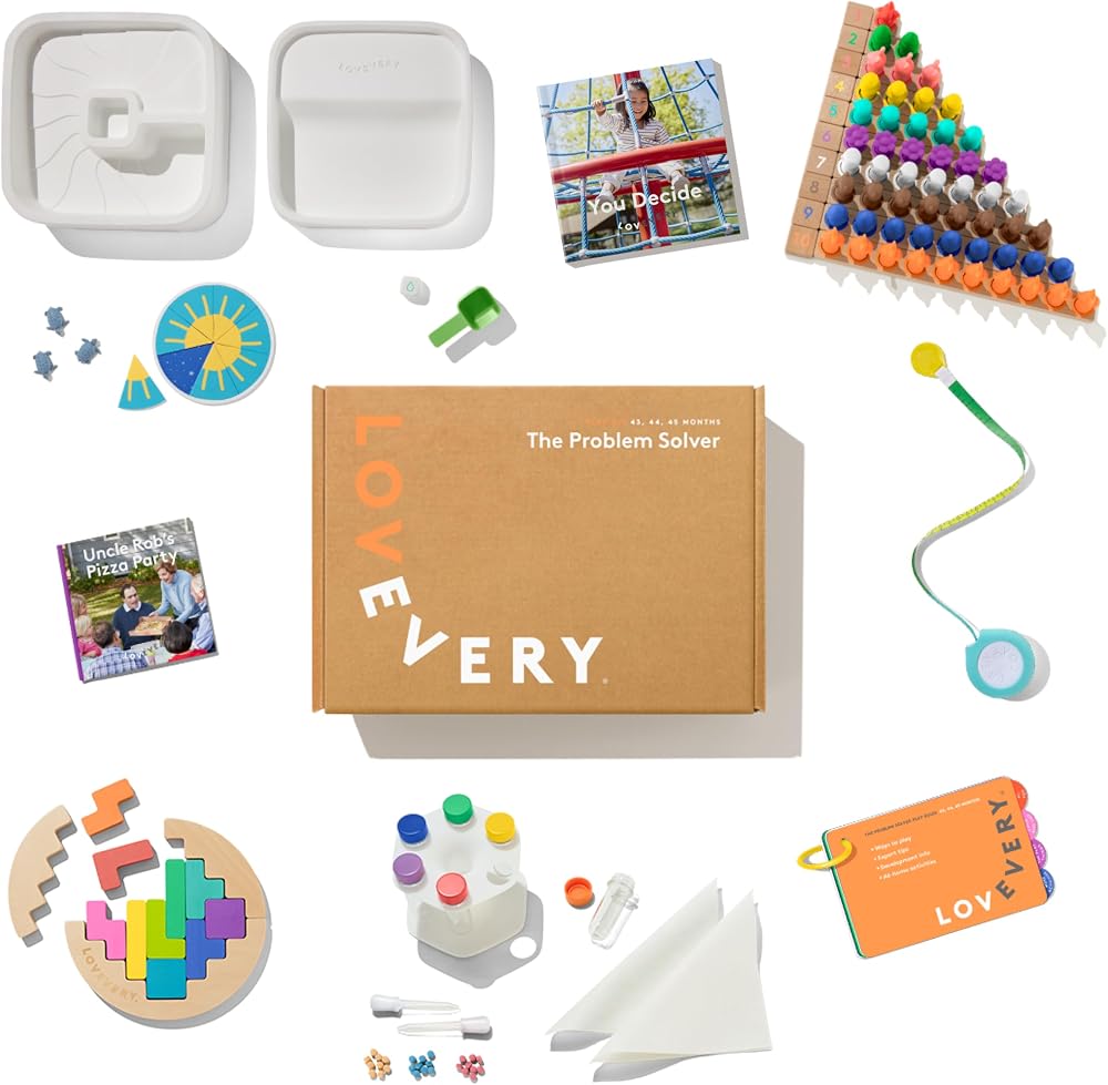 Lovevery, Kit de Jeu The Problem Solver + Livre Bonus (« You Decide »), Meilleur Cadeau, 43-44-45 Mois et Plus