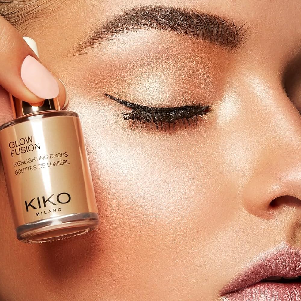 KIKO Milano Glow Fusion Highlighting Drops - Teinte 02 Sweet Dreams | Enlumineur Liquide | Fini Métallisé | Perles Réfléchissantes | Modulable - Image 5