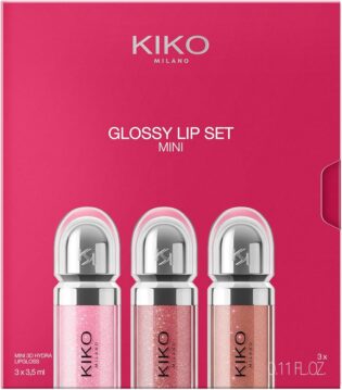 71U3IeES9qL._AC_SL1000_.jpg KIKO Milano Glossy Lip Set Mini, Kit Lèvres : 3 Mini Brillants À Lèvres Hydratants Effet Volumateur 3D