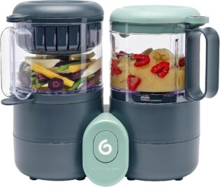 71V7ClkU4CL._AC_SL1000_.jpg Babymoov Nutribaby One Robot Cuiseur Bébé Multifonctions 4 en 1 - Cuiseur Vapeur Mixeur, Intuitif, Capacité 2L, Petits Pots Bébé Faits Maison Rapidement et Simplement, Idéal Diversification